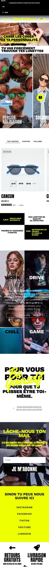 Binocle — captura de la web móvil