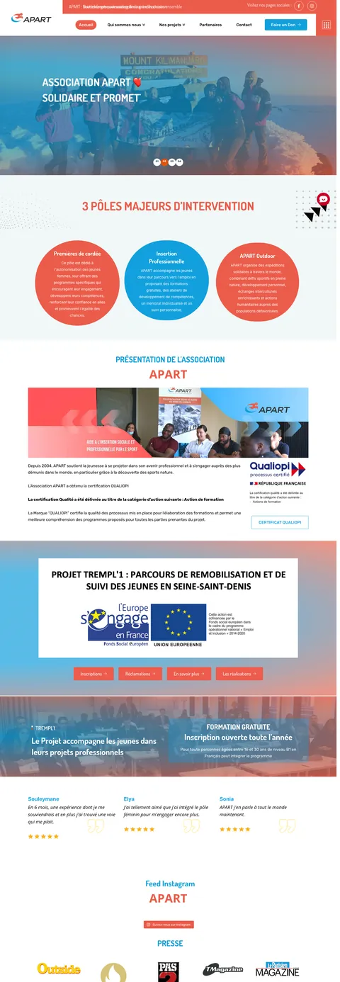 Asso Apart — desktop website screenshot