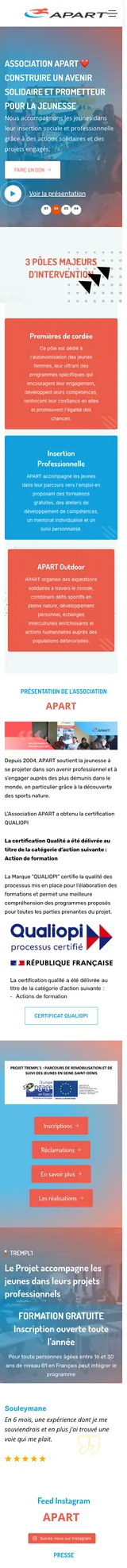 Asso Apart — mobile website screenshot