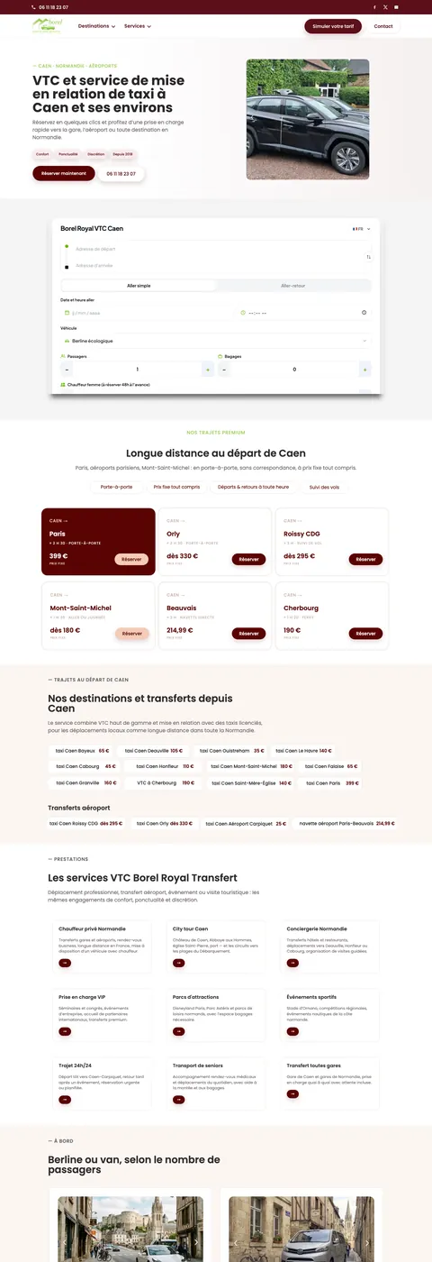 Borel Royal VTC — captura de la web en ordenador
