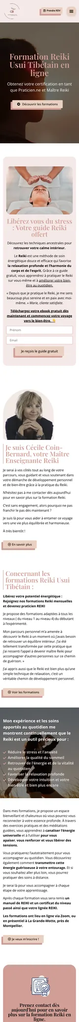 CB Sophro Coach — mobile website screenshot