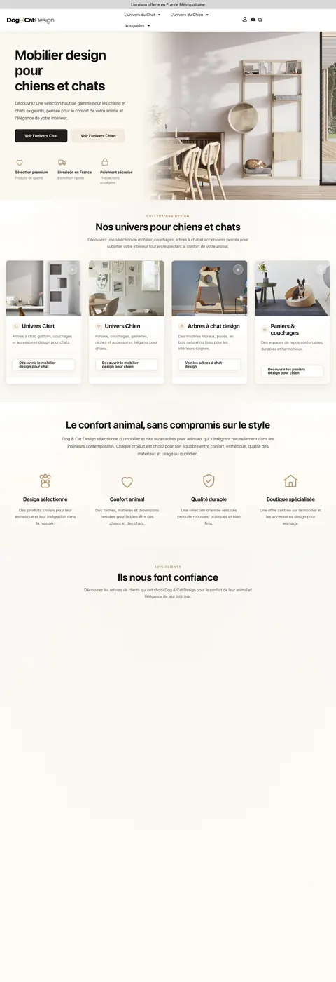Dog and Cat Design — captura de la web en ordenador