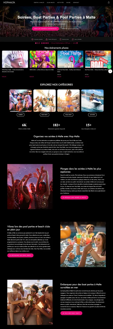 HopMalta — desktop website screenshot