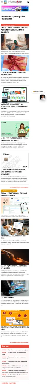Influence!CSE — mobile website screenshot