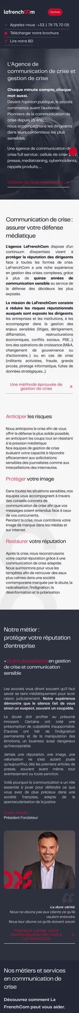 LaFrenchCom — mobile website screenshot