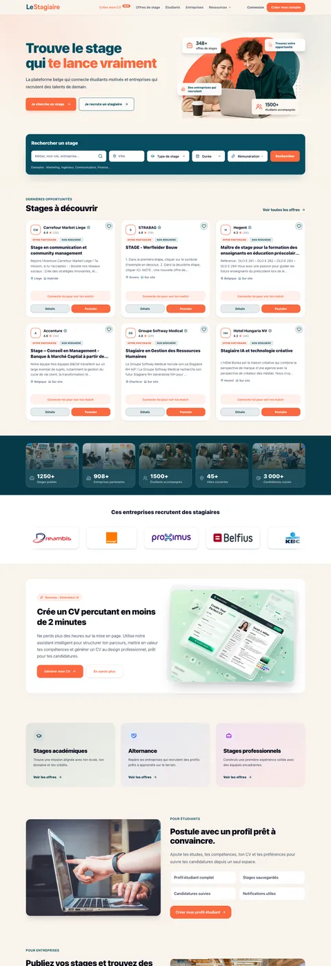 Le Stagiaire — captura de la web en ordenador