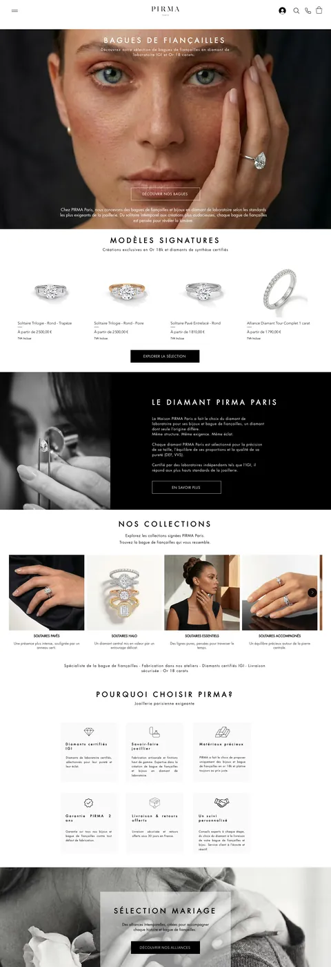 Pirma Paris — desktop website screenshot
