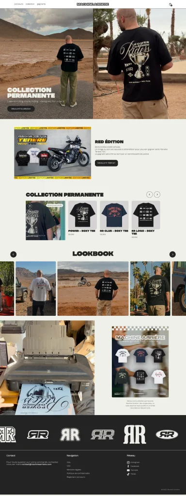 Machine Arrière — capture du site desktop